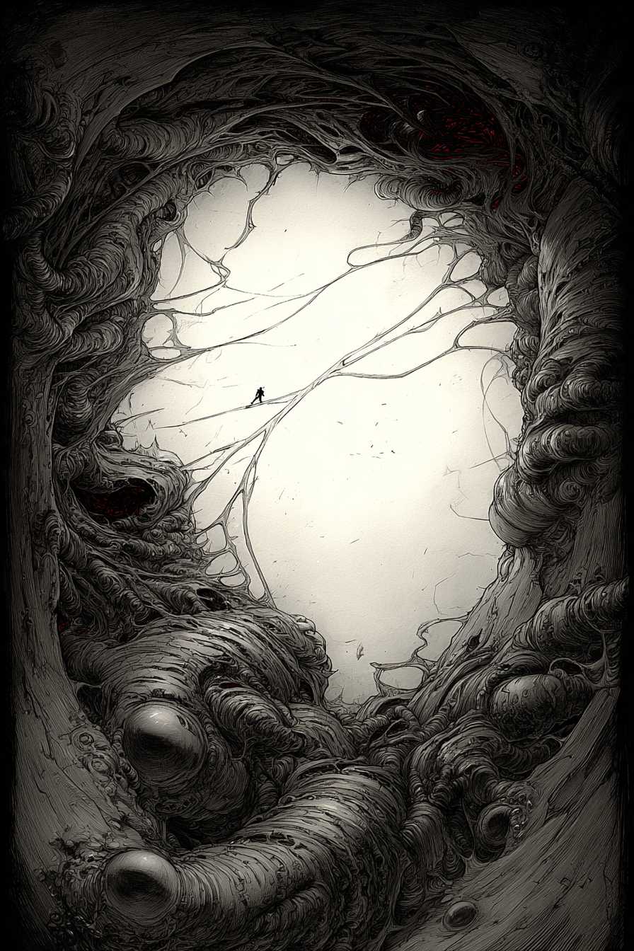 Body horror transformation aesthetic