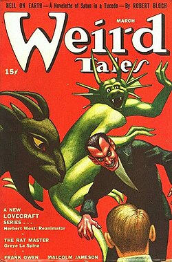 Gothic cellars and Weird Tales pulp magazines