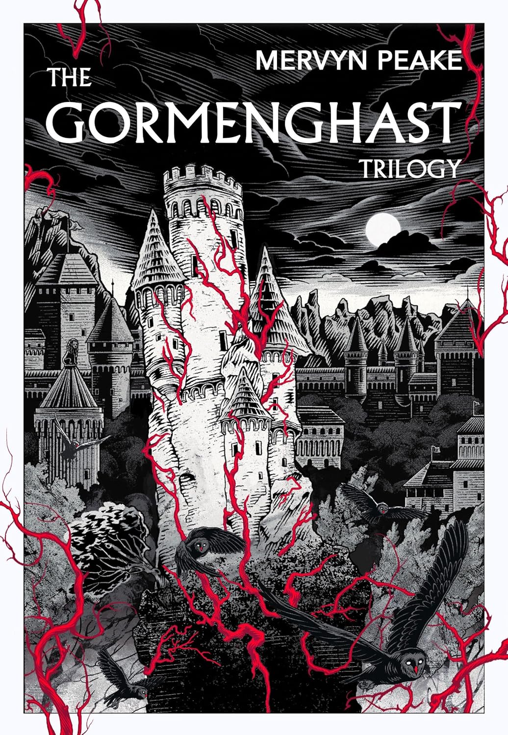 The Gormenghast Trilogy by Mervyn Peake book cover